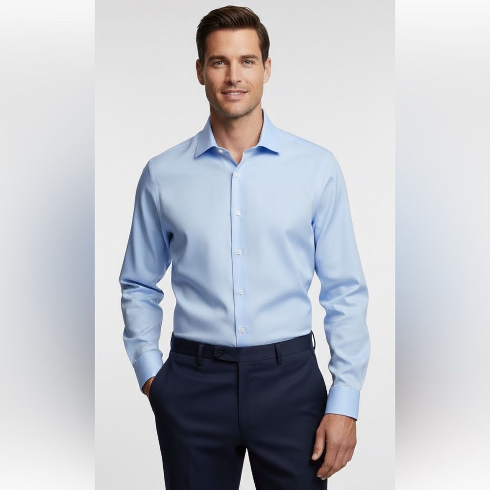 🔥 Take 50% OFF- Brooks Brothers Slim Fit Men’s Dress Shirt, Size-17-4/5